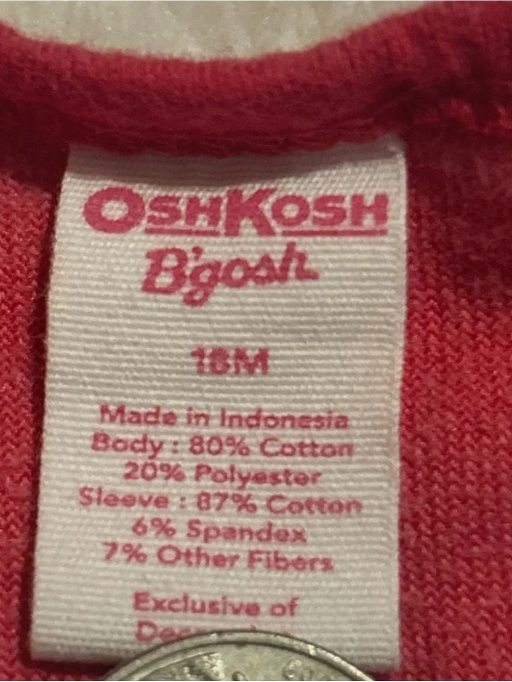 OshKosh B'gosh Red Velvet Long-Sleeve Ruffle Tunic